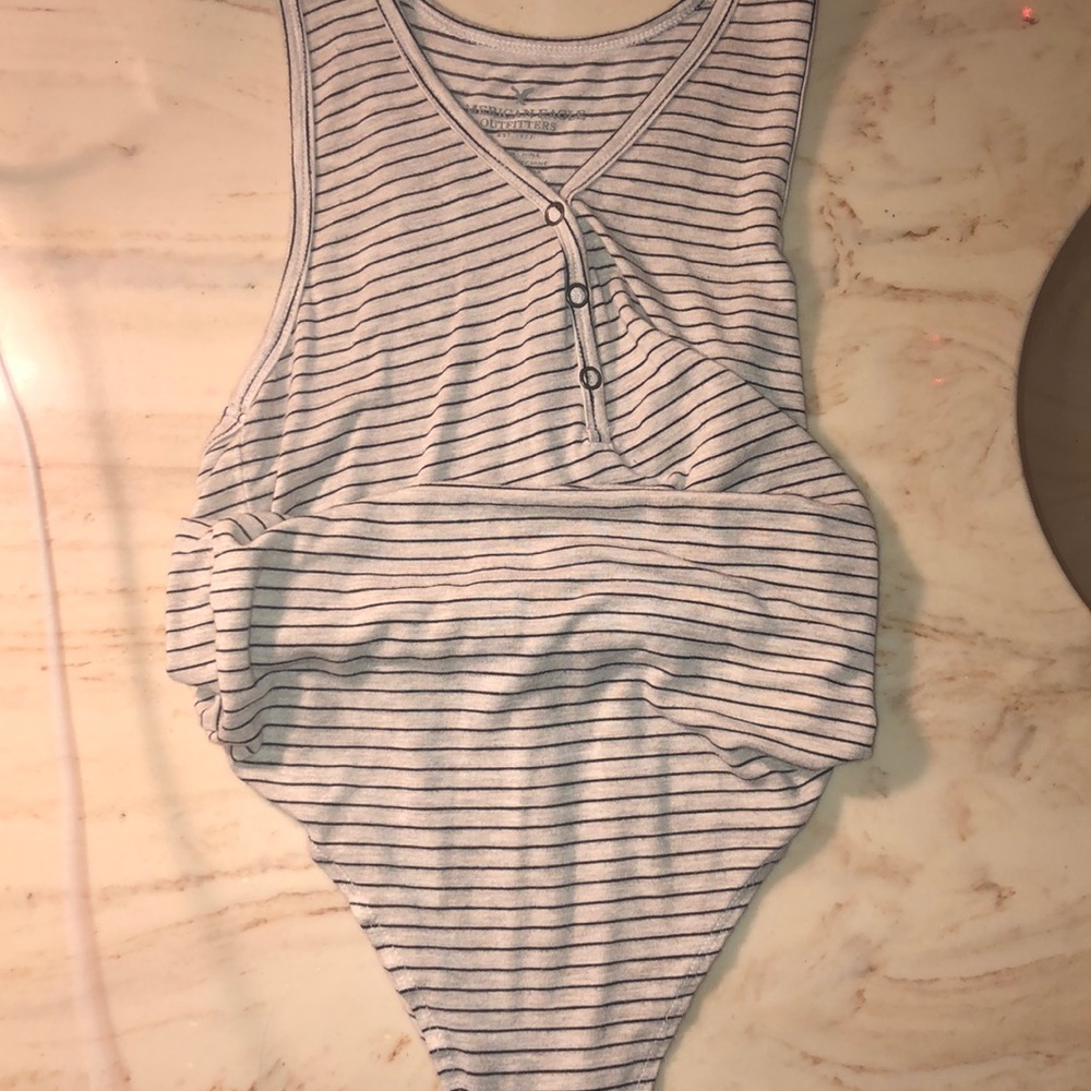 striped one piece